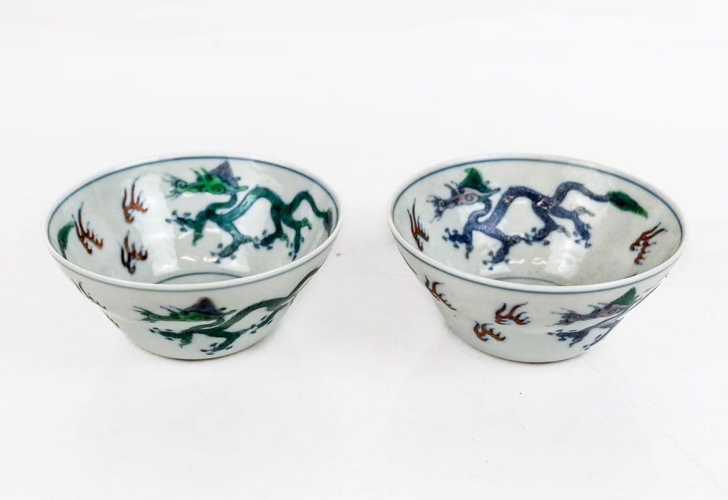 Qing Dynasty Doucai Porcelain Bowls, 2 (1 of 8)