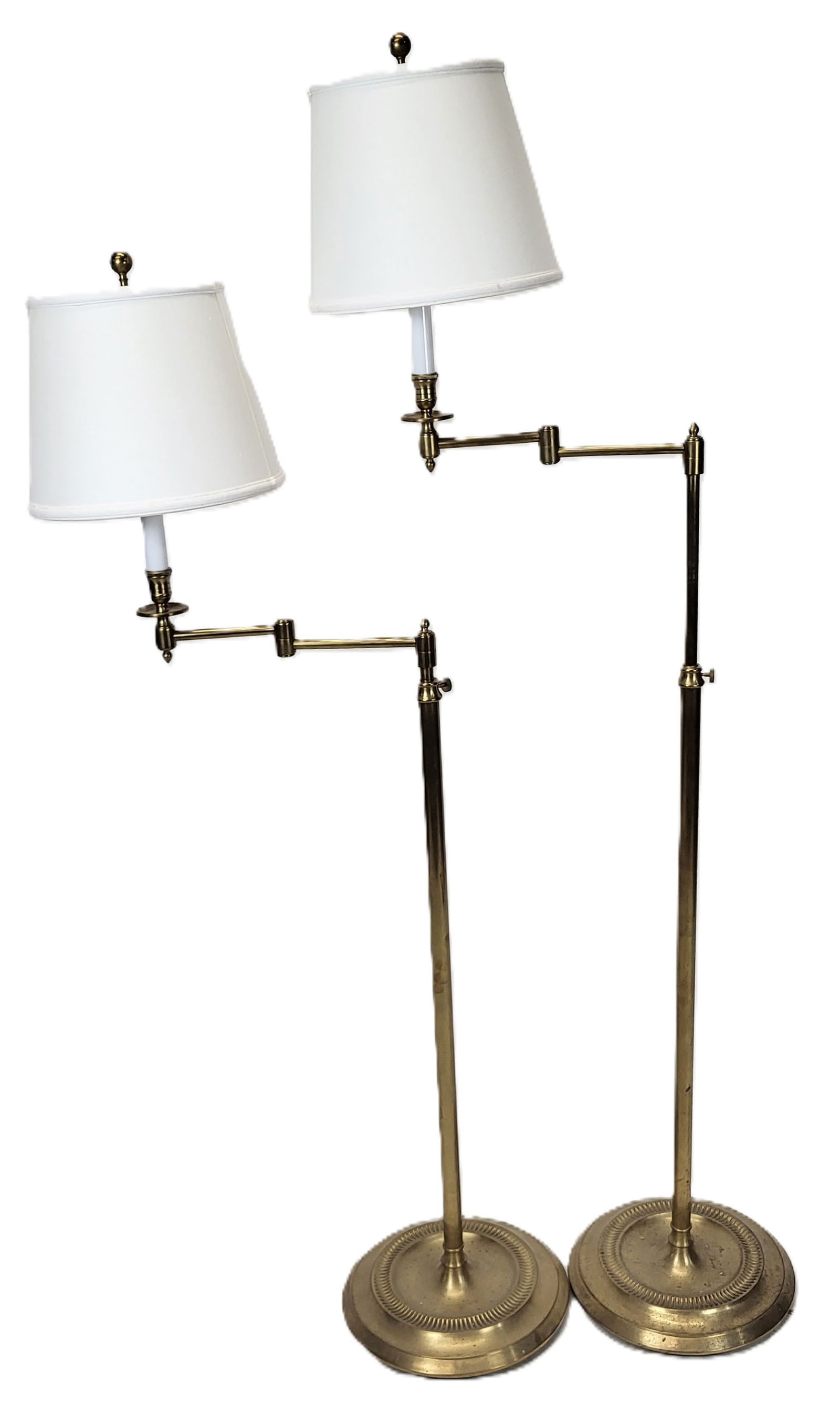 Pair of Brass Adjustable Floor Lamps (1 of 13)