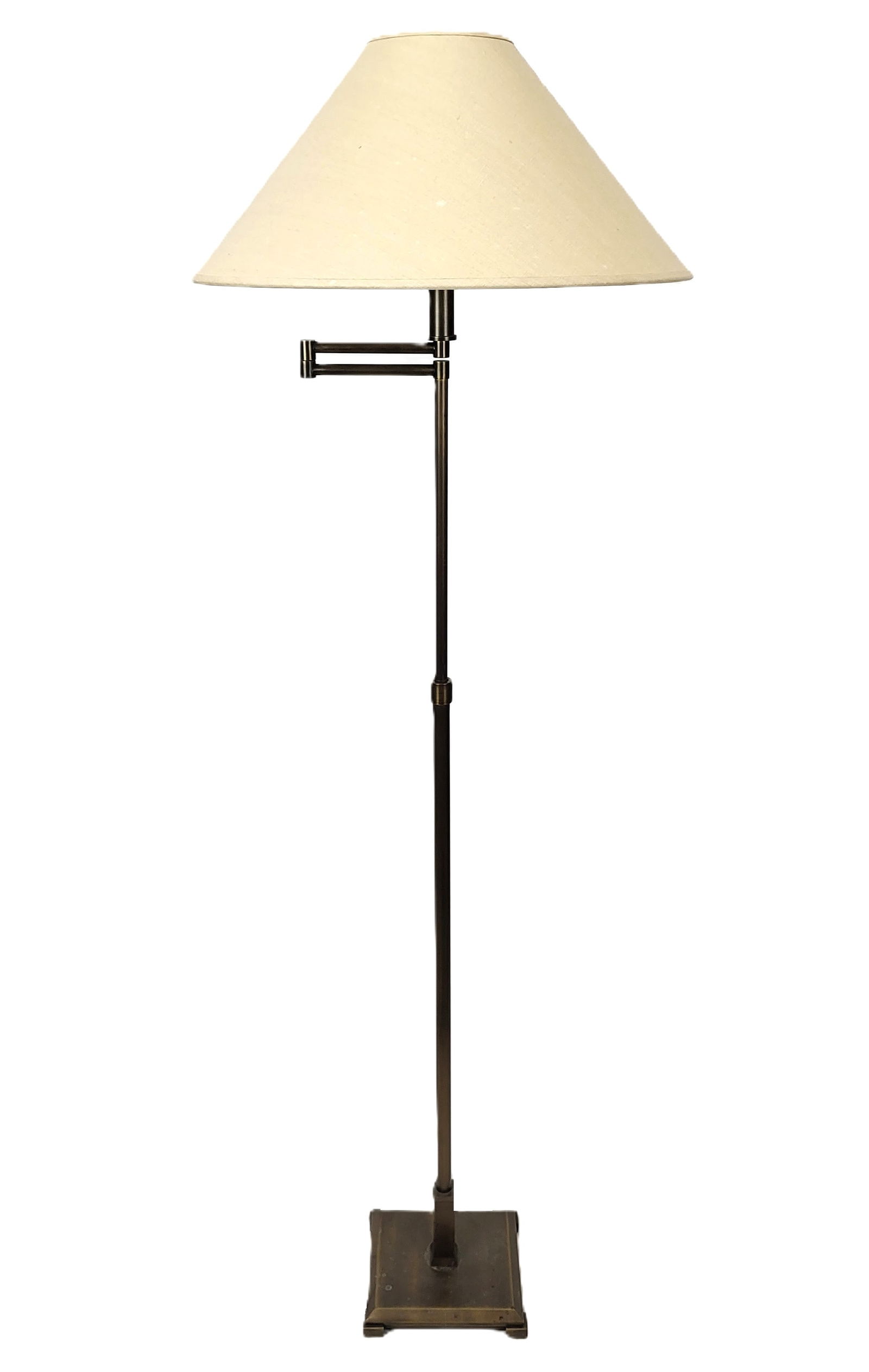 Brass Adjustable and Retractable Arm Floor Lamp (1 of 12)