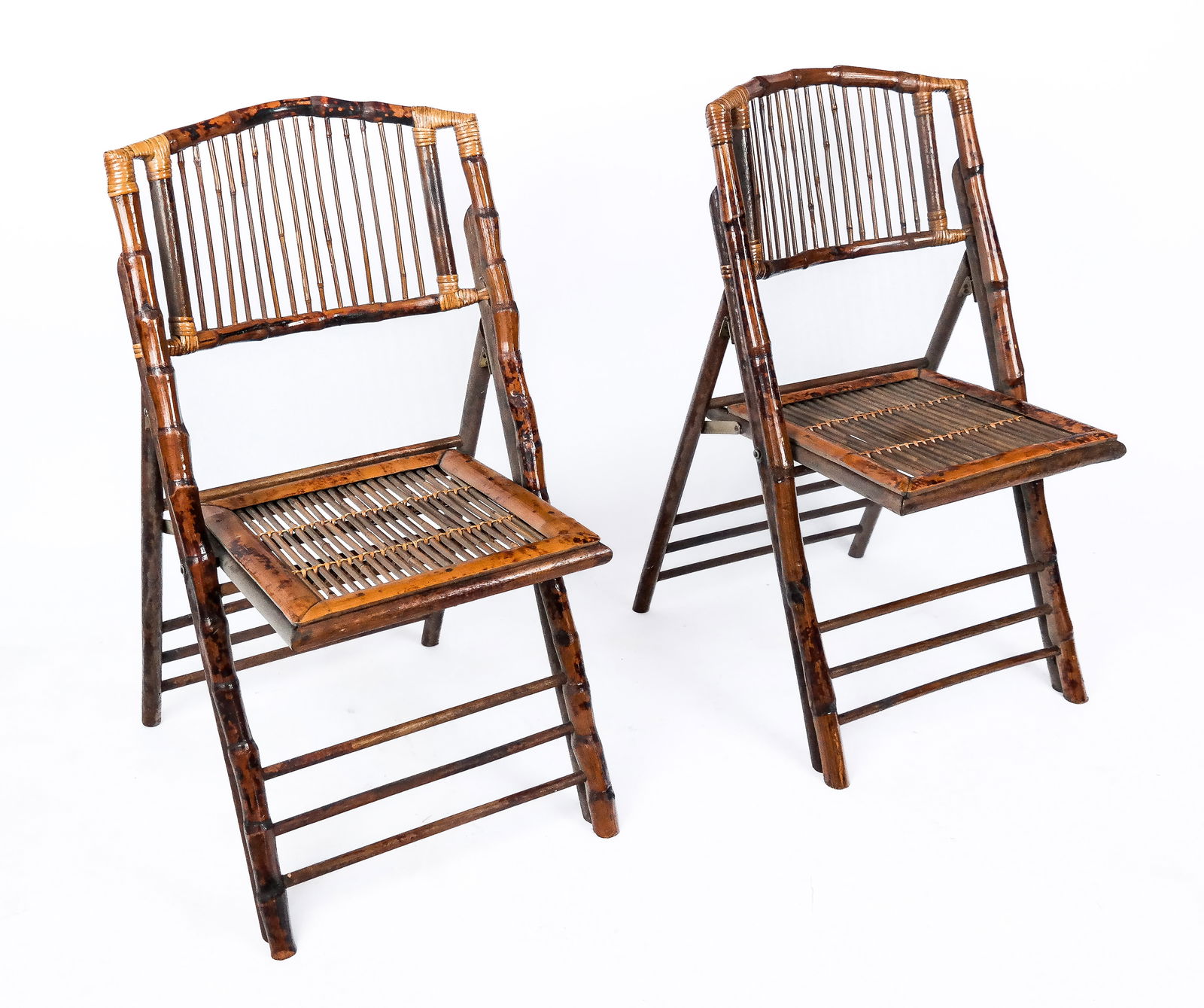 Pair of Victorian Bamboo Folding Chairs (1 of 8)