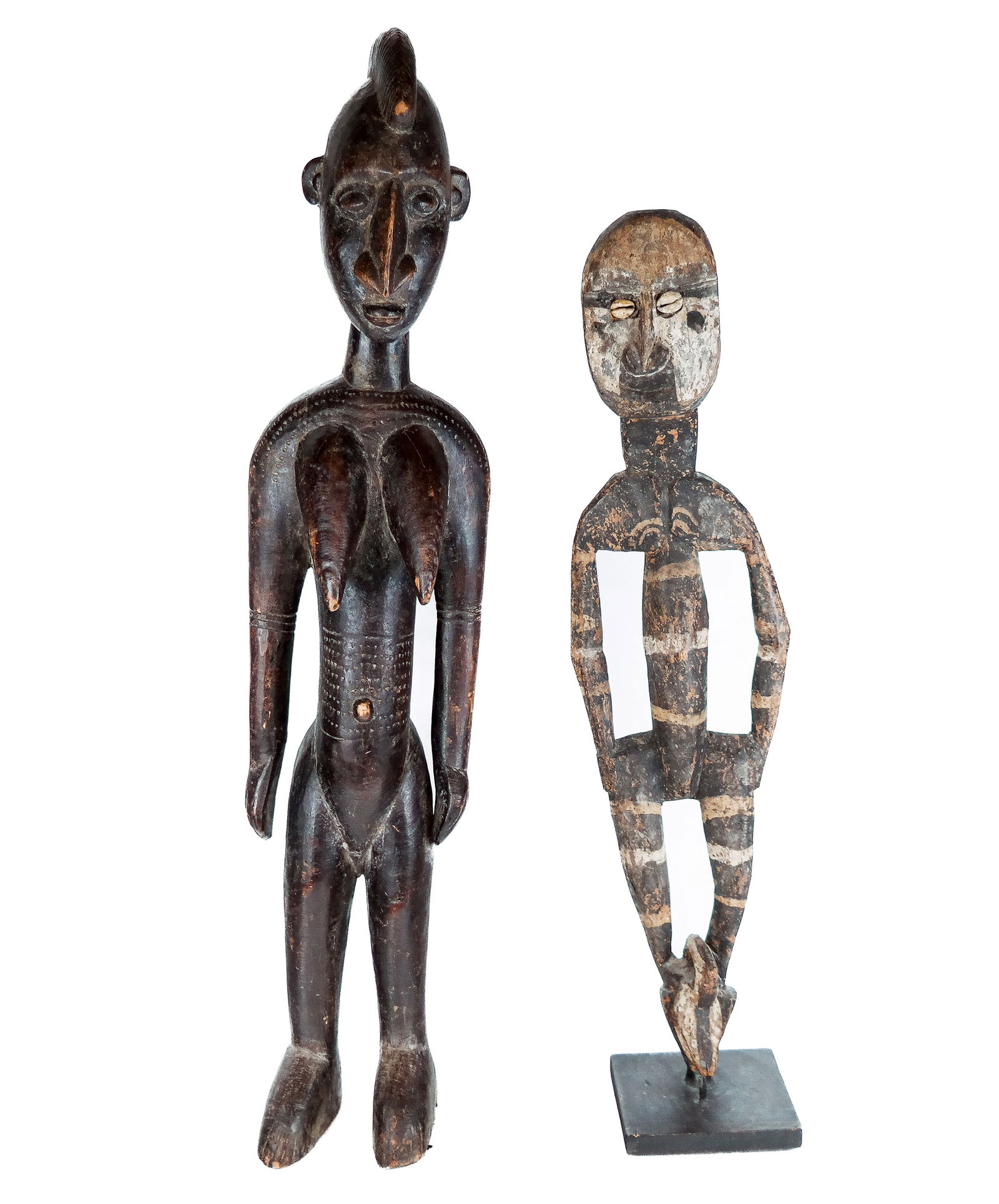 Two Tribal Luba-Style Wood Sculptures (1 of 7)