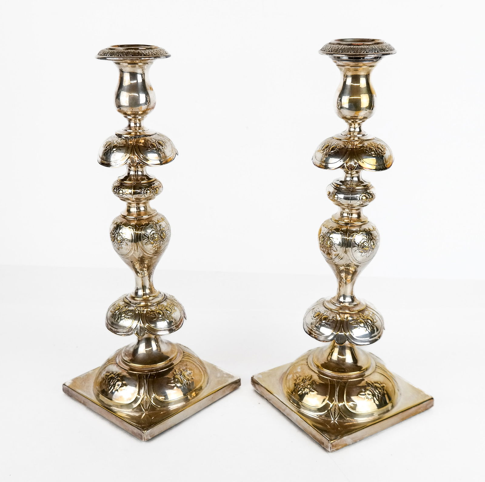 Pair Of Silver Plate Candlesticks (1 of 4)