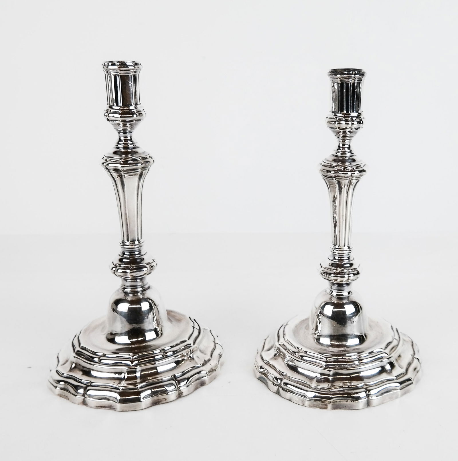 Pair Of German Silver Plate Candlesticks (1 of 9)