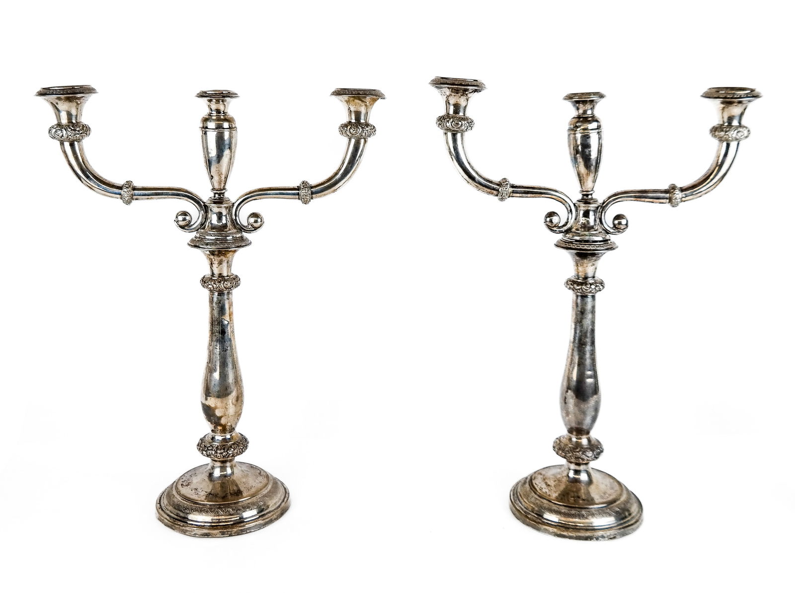 Pair Of Tall German Silver Plate Candelabra (1 of 11)