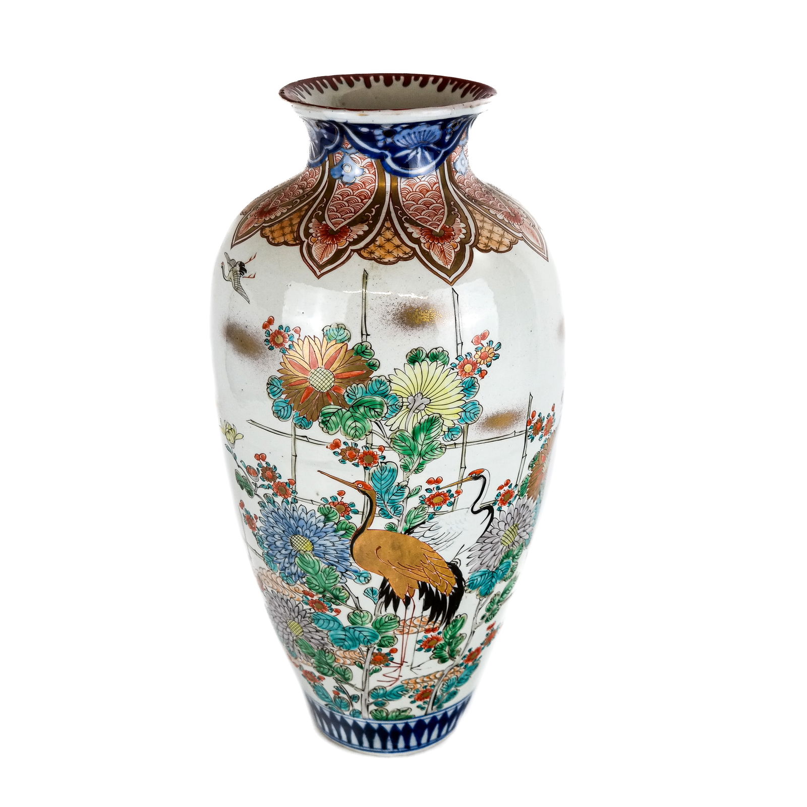 Chinese Export Polychrome Porcelain Vase (1 of 11)
