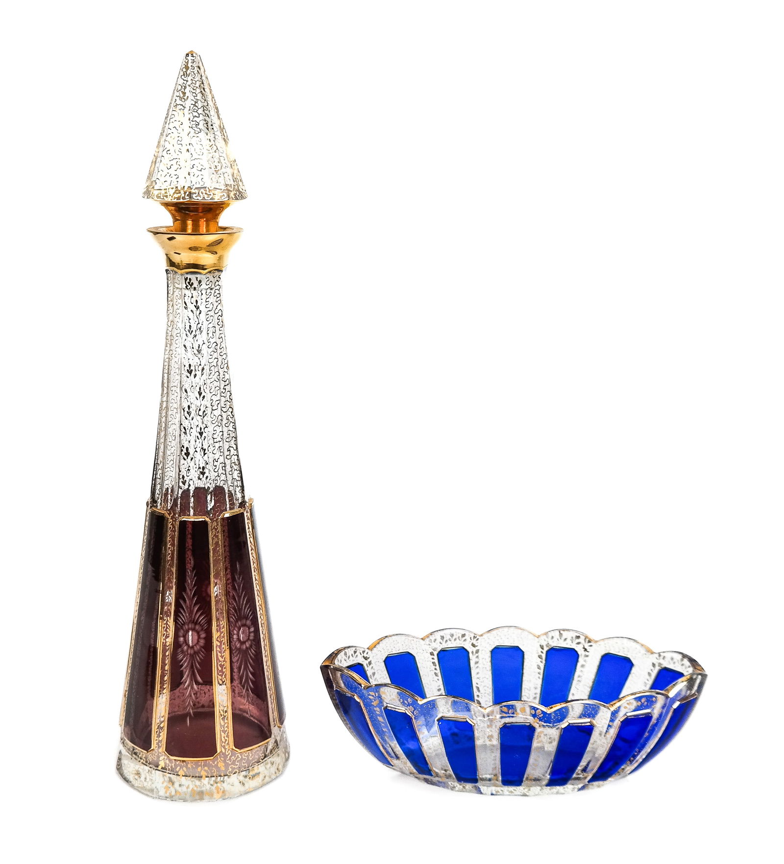 Bohemian Decanter And Bowl (1 of 10)