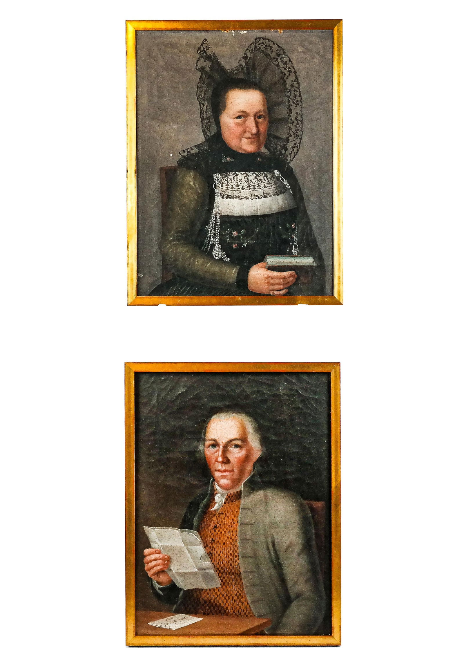 Pair Swiss Biedermeier Portraits (1 of 16)
