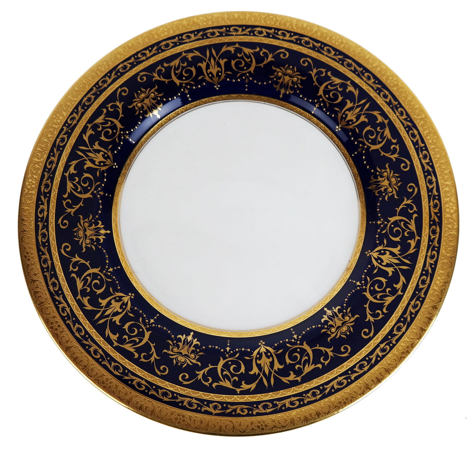 Mintons Blue and Gilt Dinner Plates (12) (1 of 11)