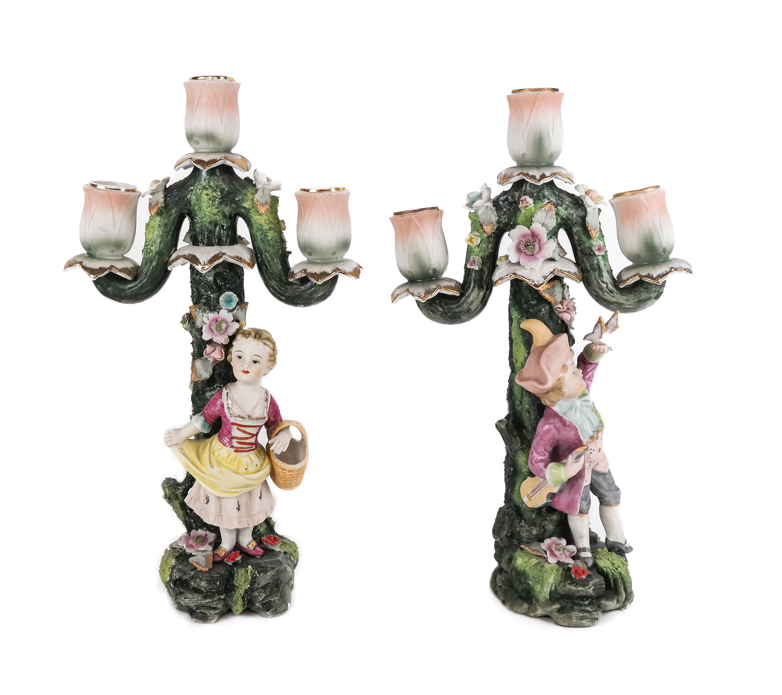 Pair of Figural Three-Light Candelabras (2) (1 of 11)