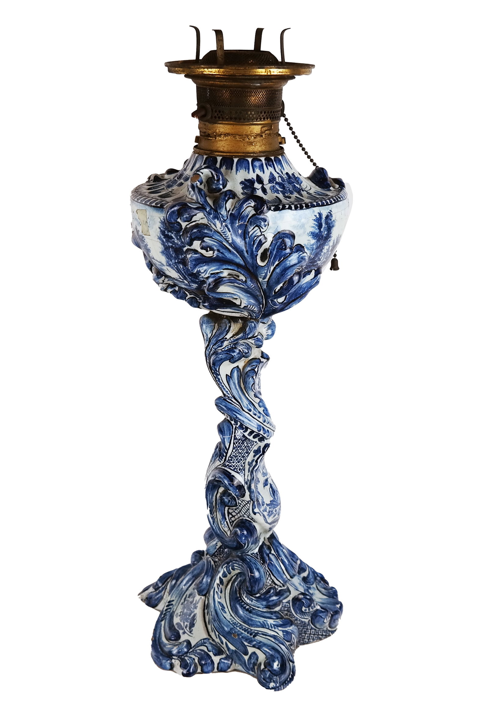 Dutch Delftware Blue and White Lamp (1 of 11)