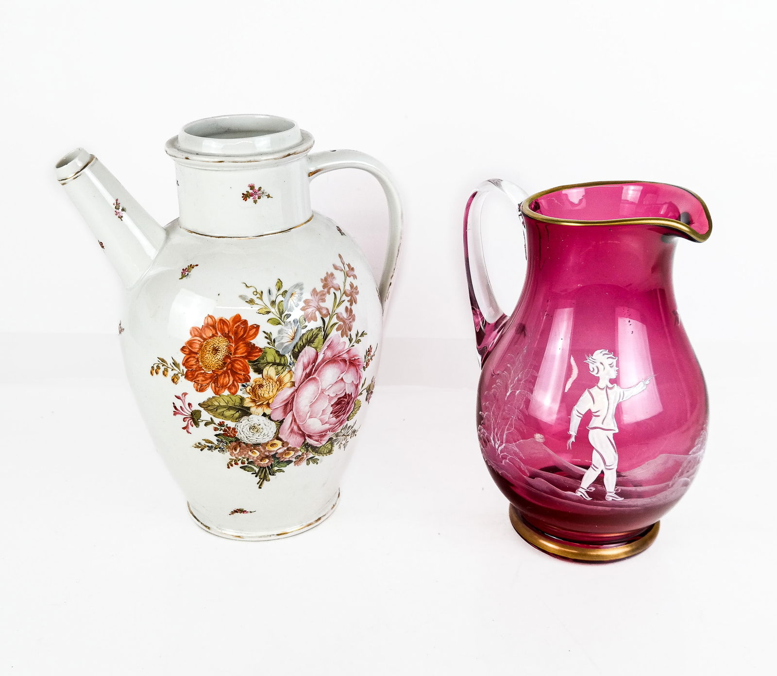 Two Pitchers, in Porcelain and Glass (1 of 9)