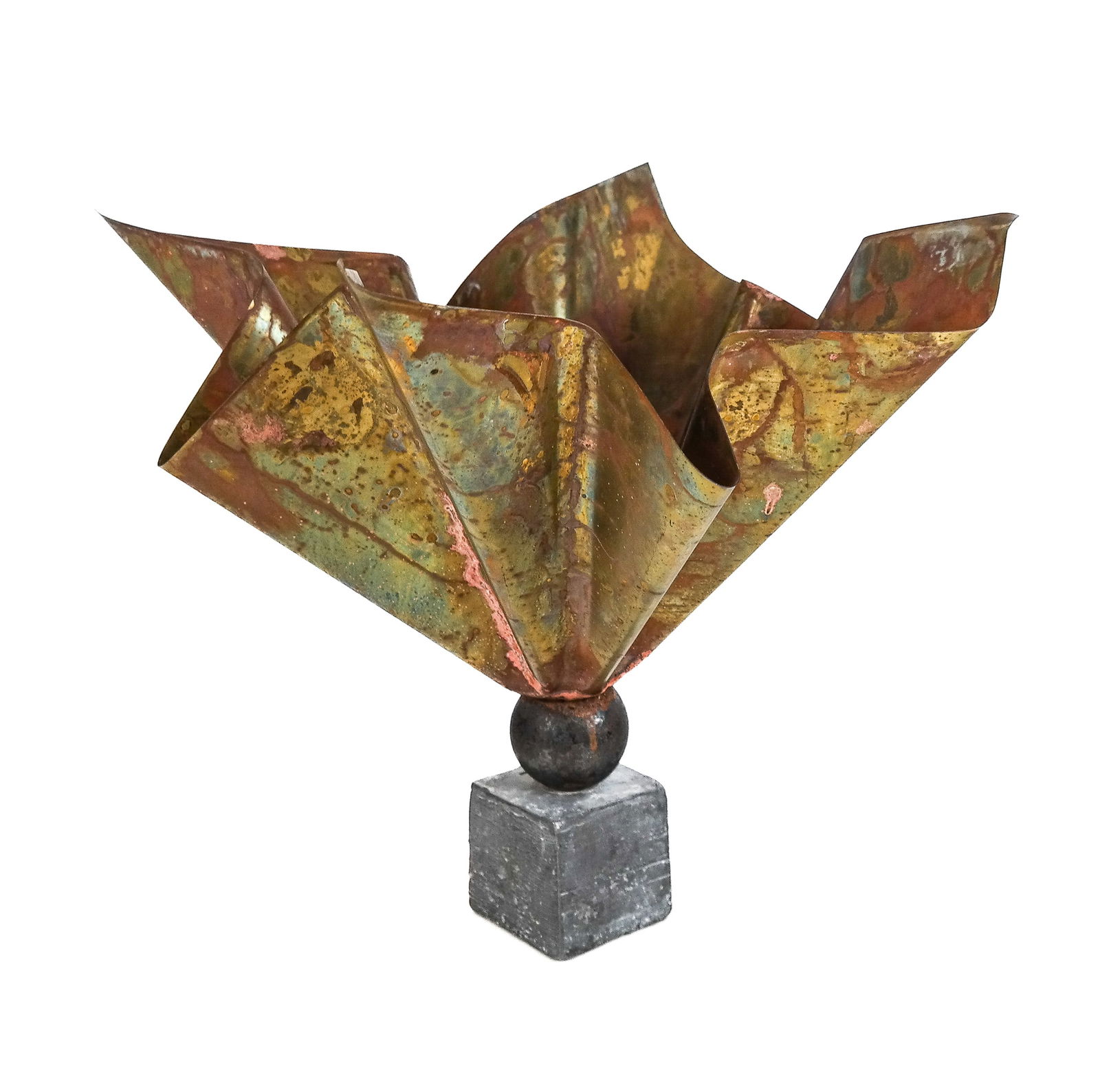 Art Deco Brass and Lead Vase (1 of 8)