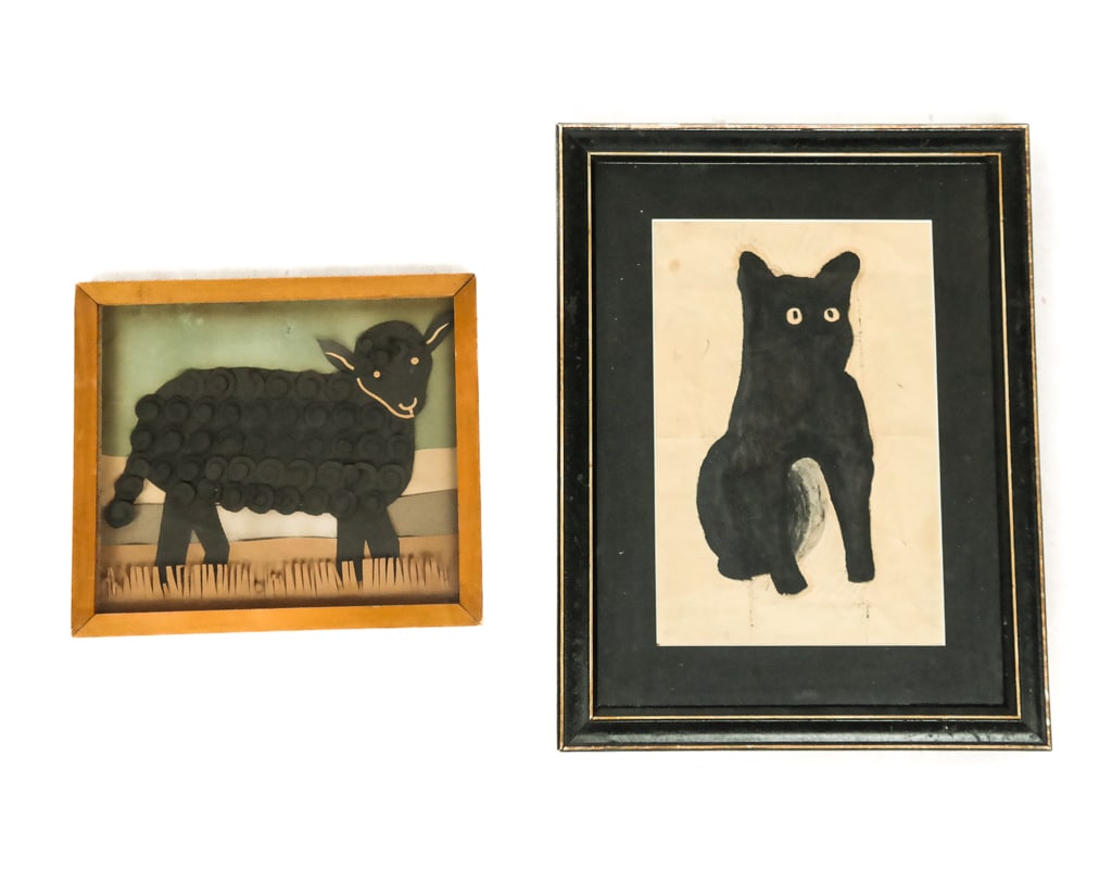 Two Folk Art Images of Animals (1 of 7)