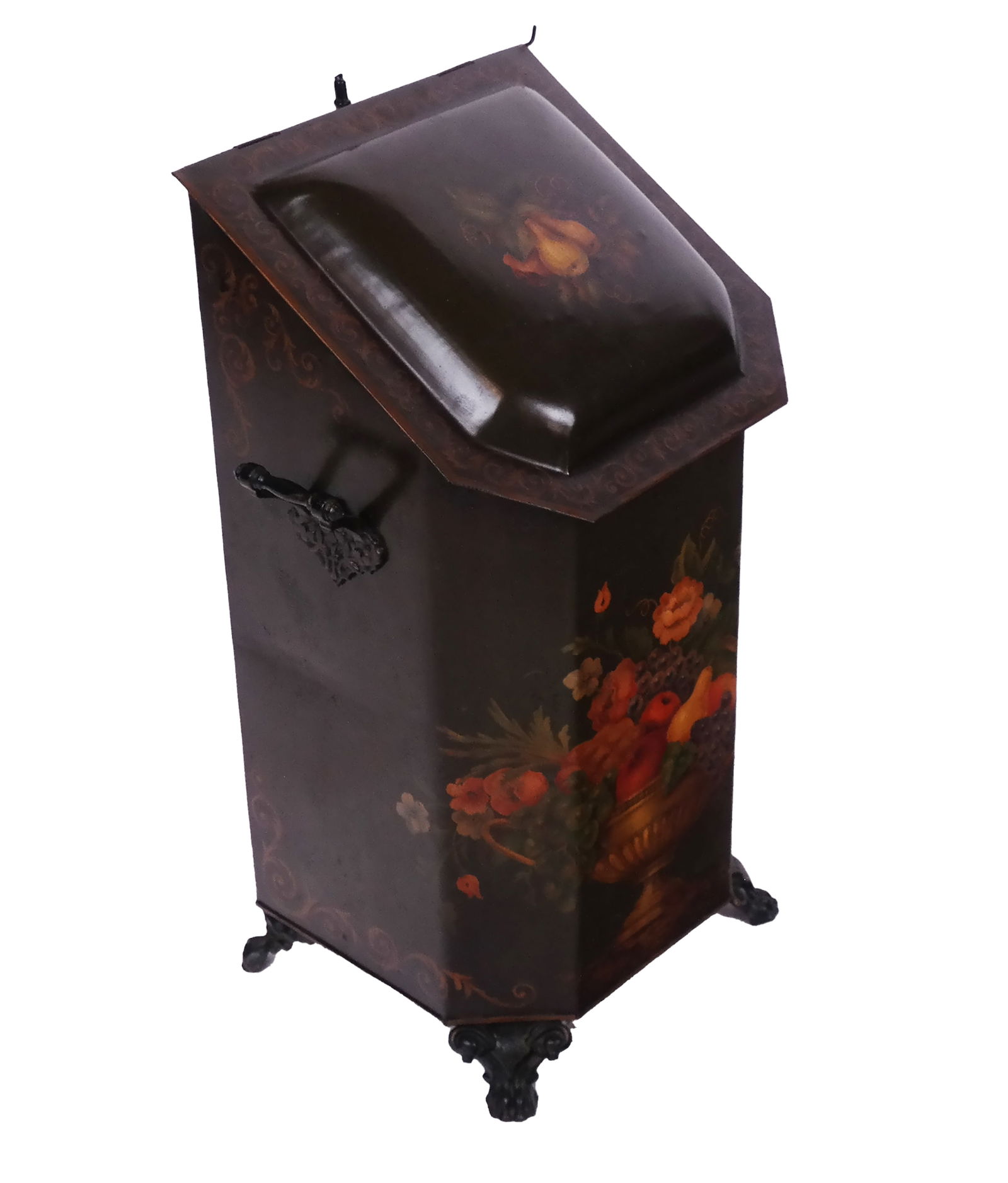 Hand-Painted Tin Tinderbox, 19th C. (1 of 7)