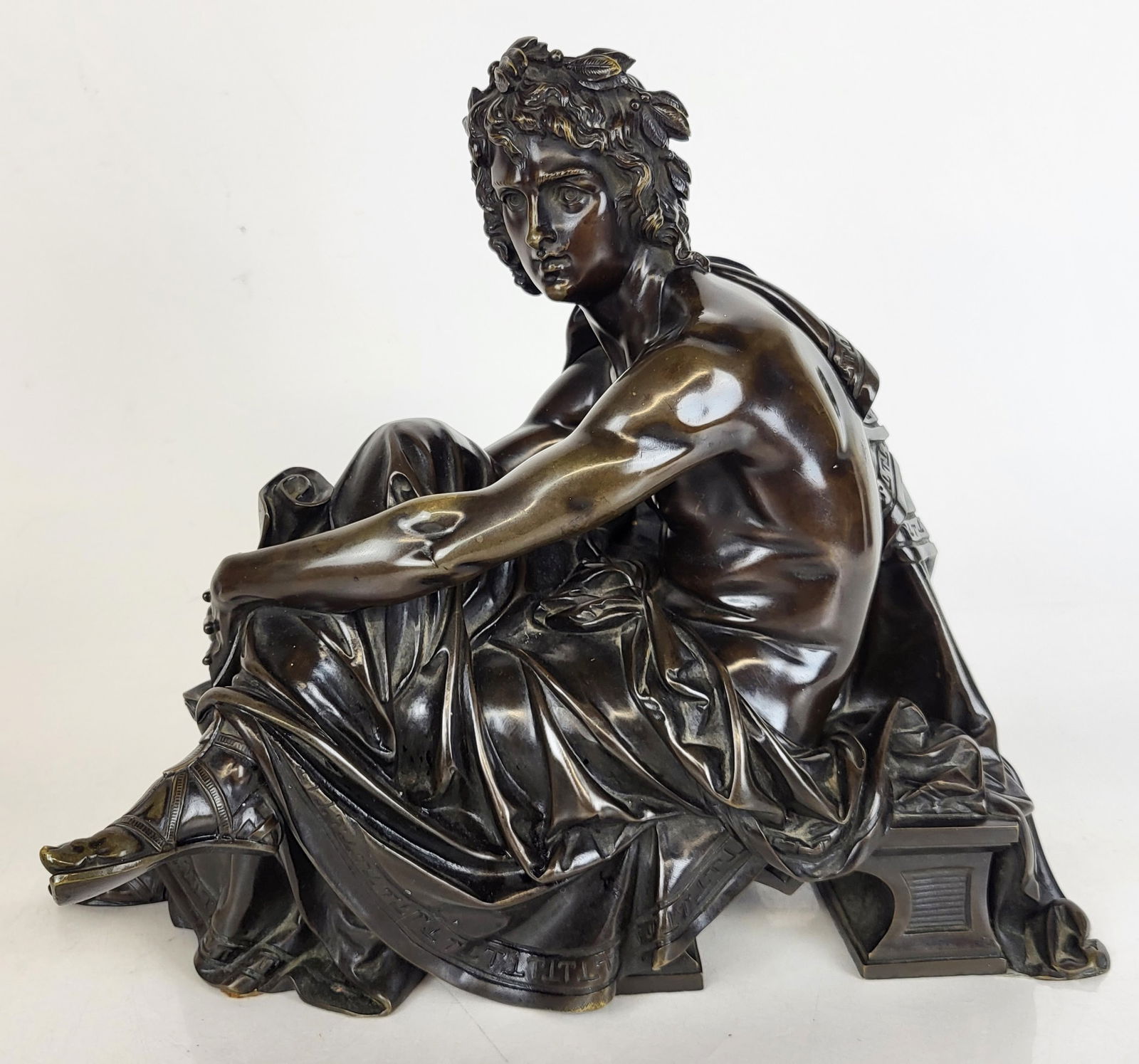 Albert CARRIER Bronze Sculpture of Virgil, 19th C. (1 of 9)