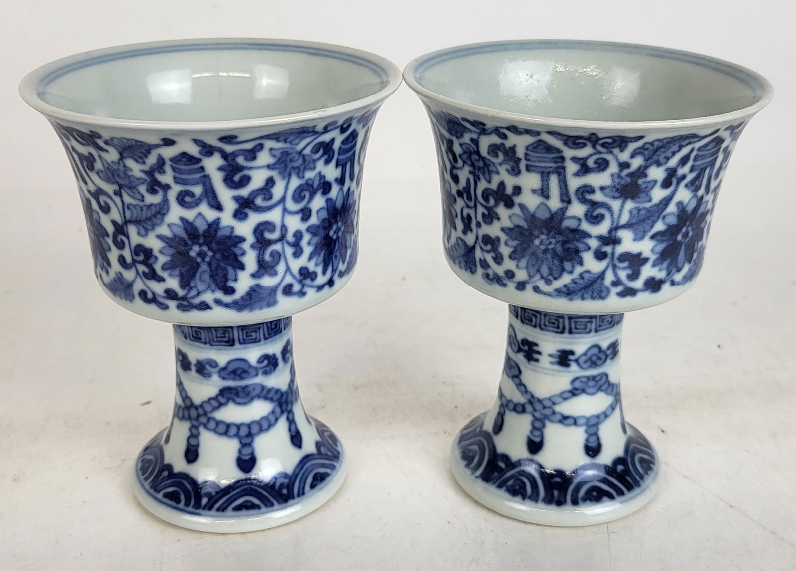 Chinese Qing Dynasty Dehua Decorated Stem Cups, 2 (1 of 7)