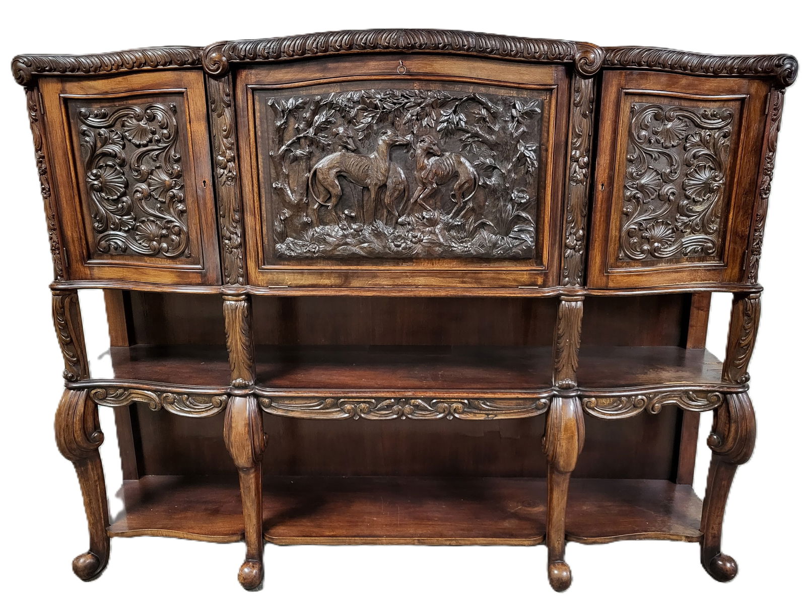 Heavily Carved Neo-Gothic Sideboard (1 of 18)