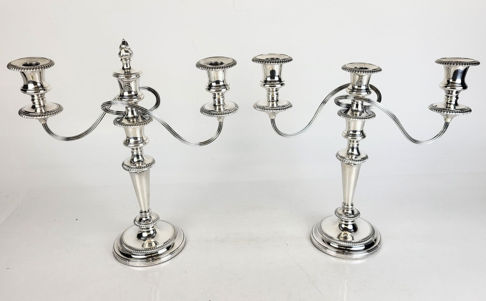 Pair of Silver Plate Candelabra (1 of 9)
