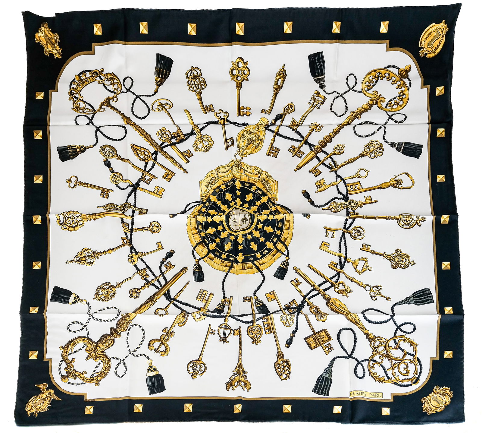 Hermes "Les Cles" Silk Scarf (1 of 9)