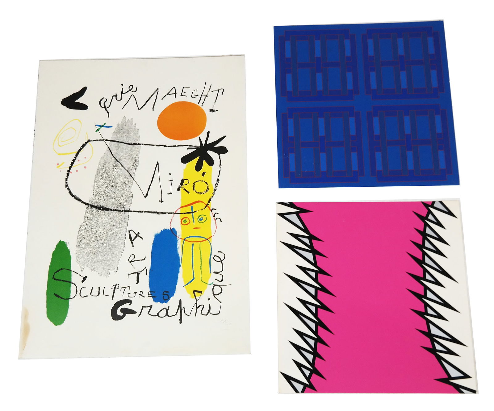 Joan MIRO Signed Poster & 2 Abstract Prints (3) (1 of 13)