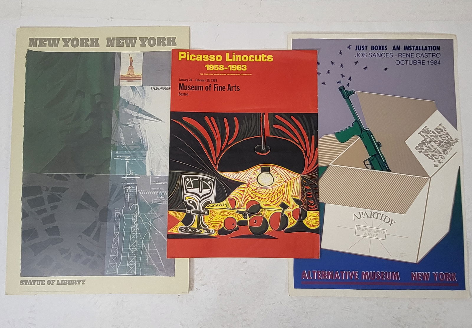 3 Exhibition Posters - Incl. Rene Castro Signed (1 of 13)