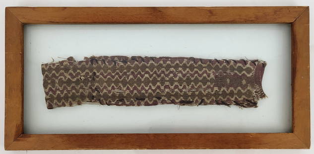 Framed Antique Coptic Textile Fragment
