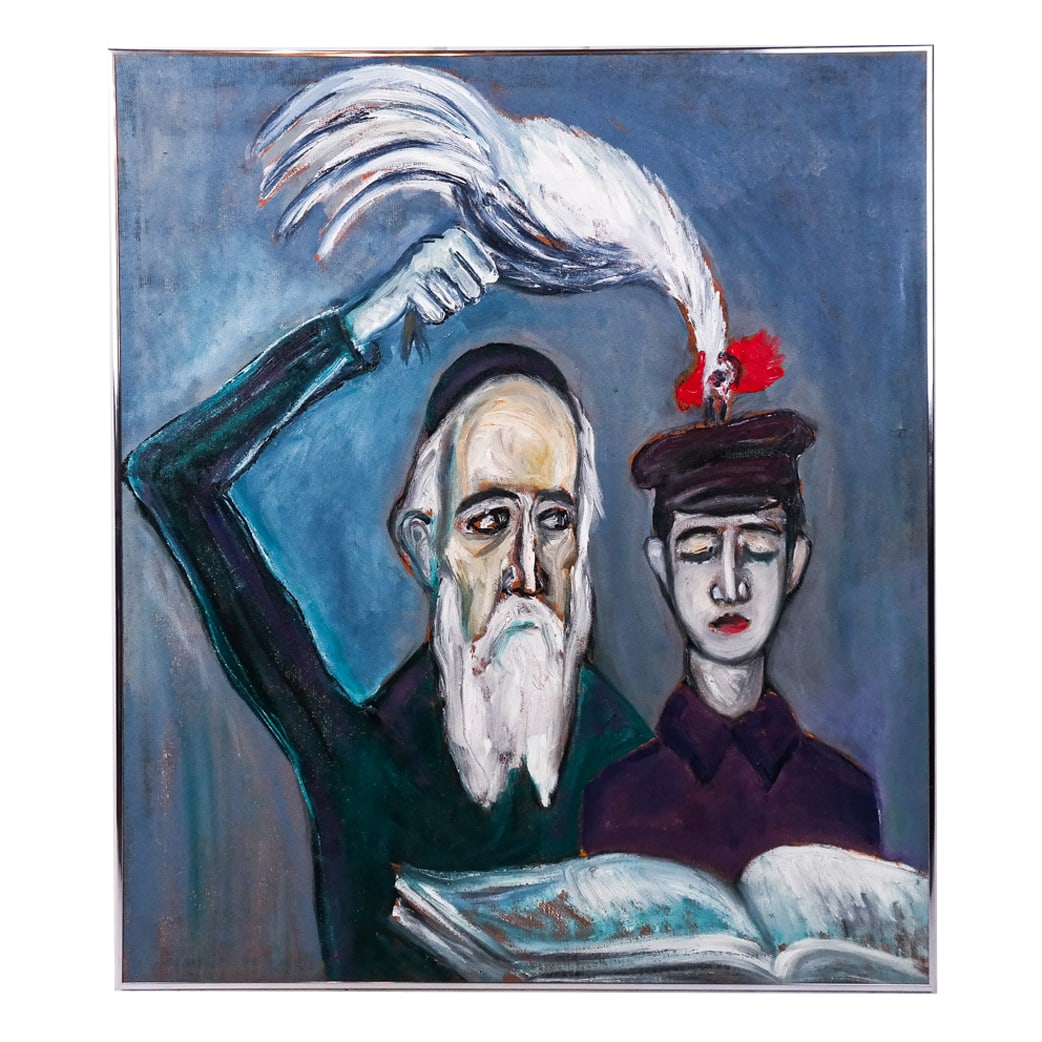 Attr Gabriel GLICKMAN: Rabbi Blessing-Oil Painting (1 of 8)