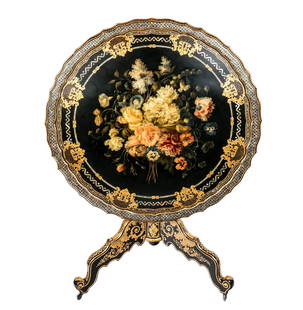 Louis XVI Chinoiserie Decorated Tilt Table