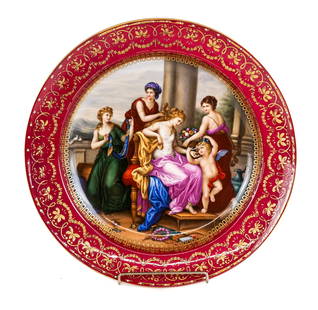 Royal Vienna Allegorial Charger, after Kauffmann
