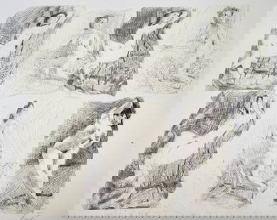 Juan GOMEZ-QUIROZ: 7 Nude Studies - Pen/Pencil