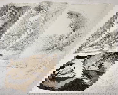 Juan GOMEZ-QUIROZ: 5 Nude Studies - Drawings