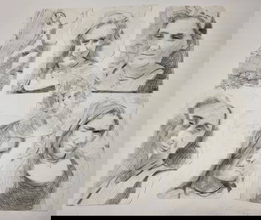 Juan GOMEZ-QUIROZ: 7 Figural Pencil Drawings