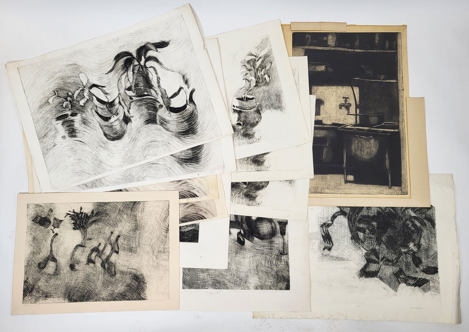 Juan GOMEZ-QUIROZ: 12 Abstract B&W Prints (1 of 20)