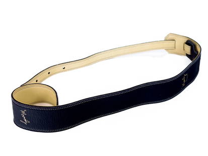 A Moody White and Cream Guitar Strap