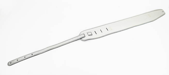 A Moody Black and White Guitar Strap