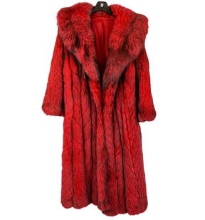 Dyed Fox Fur Coat