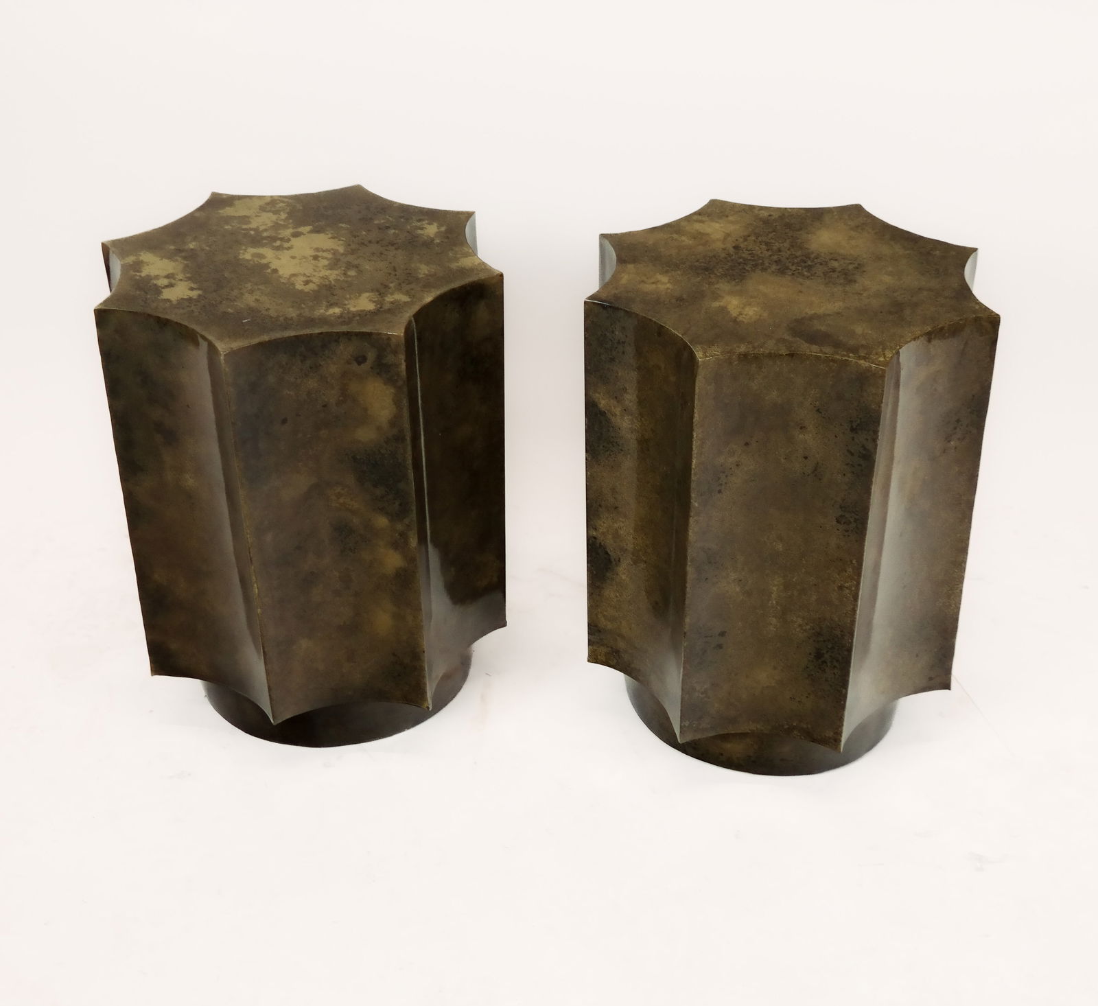 Pair of Modern Bronze Side Tables (1 of 9)