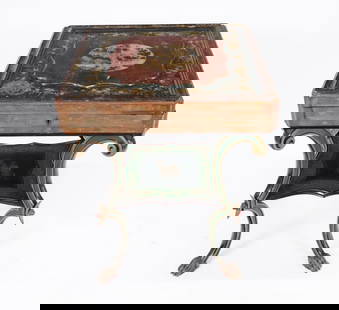 Venetian Chinoiserie and Lacquered Document Table