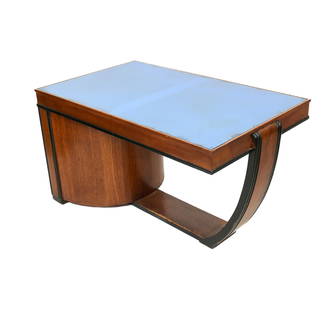 Art Deco Oak Low Bar-Drinks Table