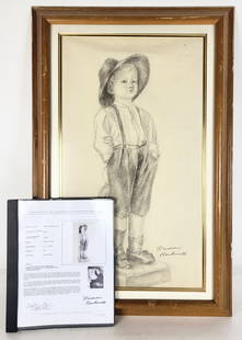 Attrib. to Norman ROCKWELL: Whistling Boy, Graphit