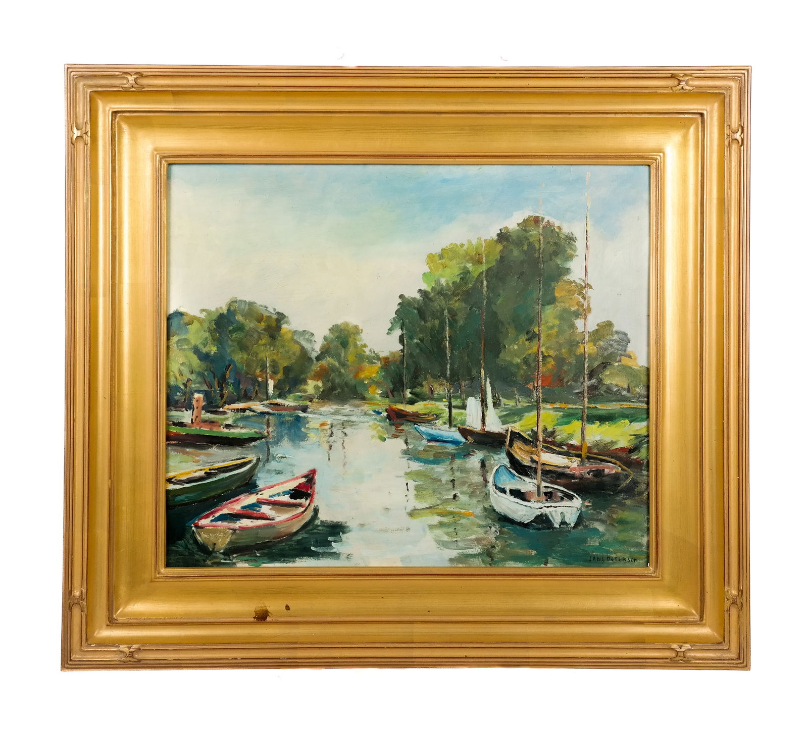 Attrib. to Jane PETERSON: Boats In River, Painting (1 of 9)