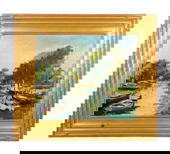 Attrib. to Jane PETERSON: Boats In River, Painting