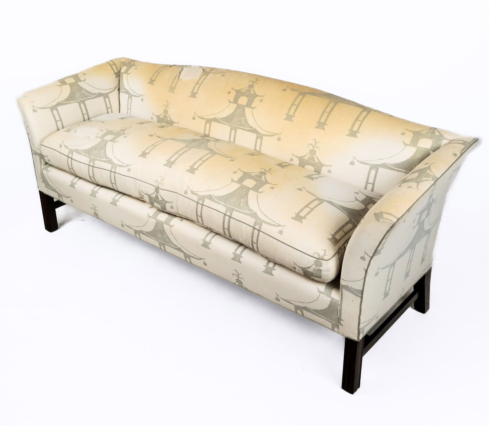 Traditional Chinoiserie Upholstered Sofa (1 of 9)