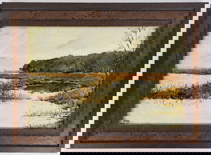 T. ARENDS: Marsh Scene - Painting