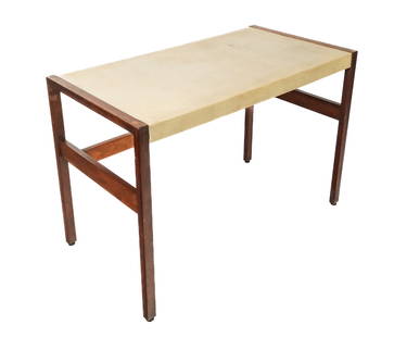 Jens Risom Mid-Century Modern Leather Topped Desk