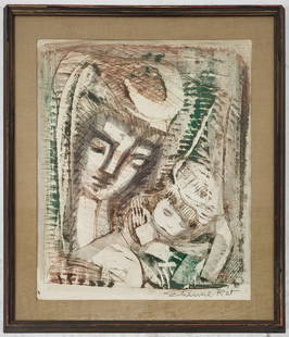 Etienne RET: Mother & Child - Watercolor
