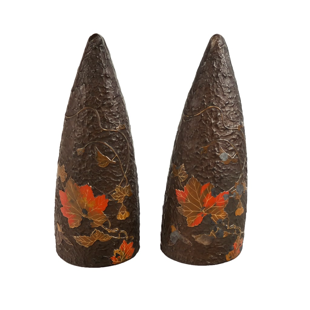 Pair of Japanese Ceramic Hanging Wall Pockets (1 of 11)