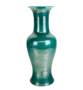 Chinese Green Glaze Baluster Vase