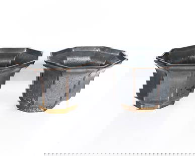 Pair of Chinese Metal Cachepots