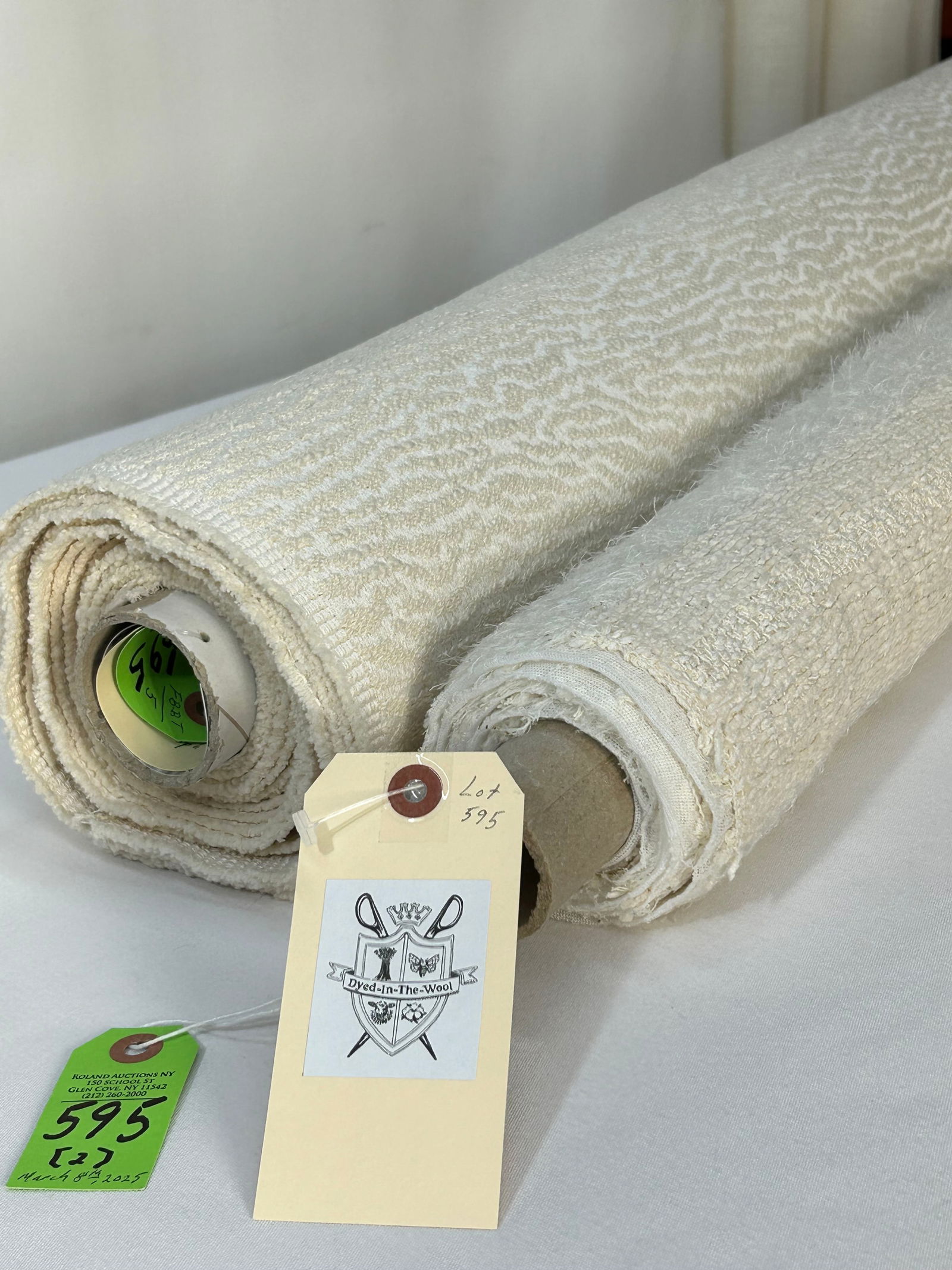 Handwoven Stripe And Fret's Cream Fabrics (1 of 6)